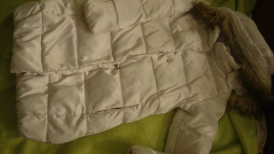 Лот: 13399404. Фото: 1. Пальто пуховик.128. Белый. Верхняя одежда