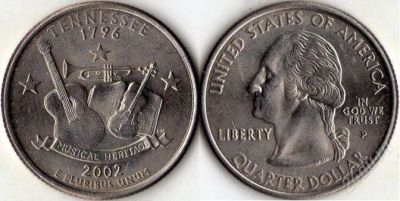 Лот: 862583. Фото: 1. 25 центов сша (24 монеты с разными... Америка