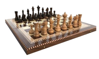 Лот: 24354742. Фото: 1. Шахматы Турнирные-4 инкрустация... Шахматы, шашки, нарды