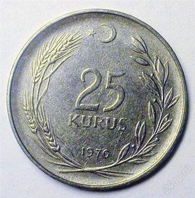 Лот: 1192406. Фото: 1. Турция_25 куруш_возможен обмен. Европа