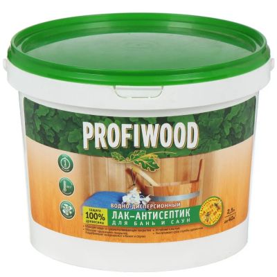 Лот: 24080680. Фото: 1. Лак-антисептик Profiwood, для... Краски, лаки, растворитель