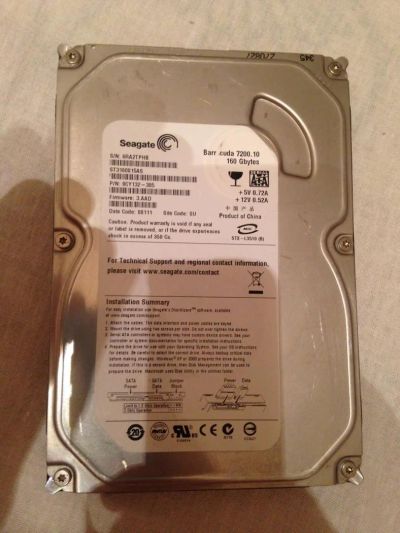Лот: 6475760. Фото: 1. жесткий диск seagate 7200 160gb. Жёсткие диски (HDD)