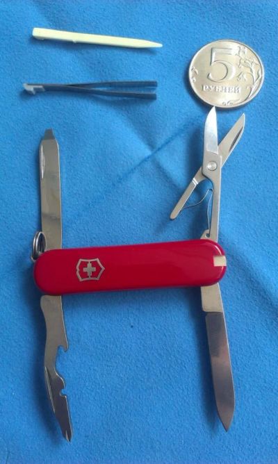 Лот: 5563618. Фото: 1. Victorinox Rambler (красный) 58мм... Ножи, топоры