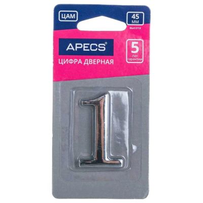 Лот: 24082385. Фото: 1. Цифра на дверь 1, Apecs, DN-01-1-Z-CR... Фурнитура, комплектующие