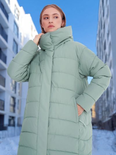 Лот: 23595001. Фото: 1. Пуховик женский FILA, Зеленый. Легкие куртки, толстовки