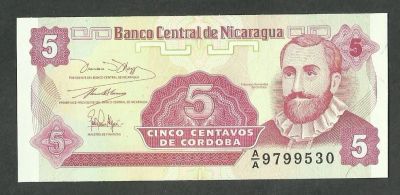 Лот: 9525779. Фото: 1. Никарагуа 5 сентаво (Б - 182). Америка