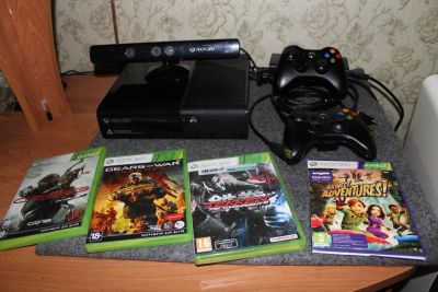 Лот: 5379295. Фото: 1. Xbox 360 + Kinect + 4 диска лицензия. Игровые приставки, консоли