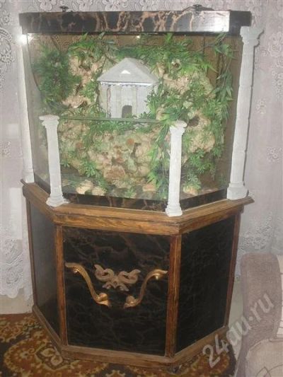Лот: 369649. Фото: 1. продам аквариум-водариум! с тумбочкой... Аквариумы, террариумы