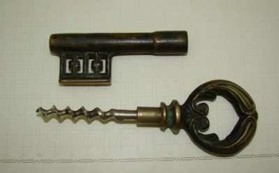 Лот: 11679304. Фото: 1. Штопор Ключ старинный (Q688). Другое (антиквариат)