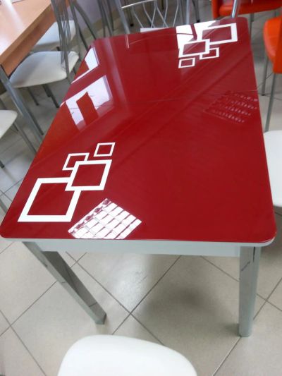 Лот: 8373394. Фото: 1. Стол Неаполь 1 красный. Столы, стулья, обеденные группы