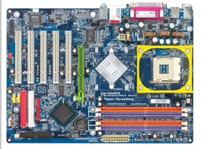 Лот: 7465396. Фото: 1. Gigabyte GA-8IPE1000-G (800MHz... Материнские платы