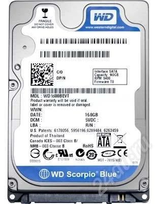 Лот: 293820. Фото: 1. HDD WD 160 ГБ; SATA 3 Гб/с; Кэш... Другое (комплектующие)