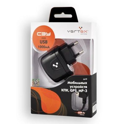 Лот: 3769654. Фото: 1. СЗУ Mini USB 1000ма. Зарядные устройства, блоки питания, адаптеры сетевые для смартфонов