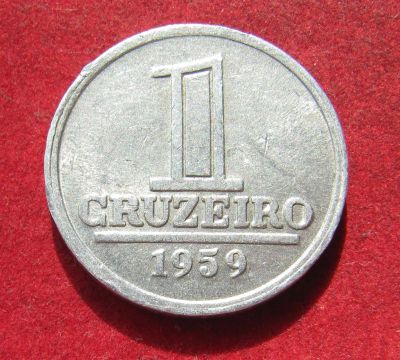 Лот: 20407328. Фото: 1. Бразилия 1 крузейро, 1959 г. Не... Америка