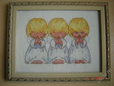 Лот: 2672833. Фото: 1. Ангелочки. Вышивание