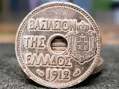 Лот: 11617283. Фото: 1. монета 20 лепта 1912г Греции. Европа