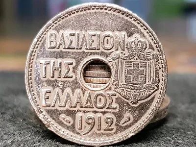 Лот: 11617283. Фото: 1. монета 20 лепта 1912г Греции. Европа