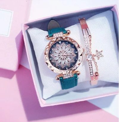 Лот: 16291785. Фото: 1. Часы Mandala зеленые + подарок... Оригинальные наручные часы