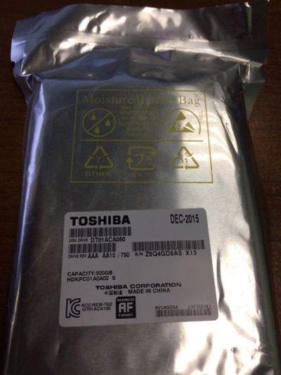 Лот: 8940320. Фото: 1. Toshiba DT01ACA050 500Гб. Жёсткие диски