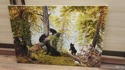 Лот: 10778597. Фото: 1. Картина маслом Утро в сосновом... Картины, гравюры