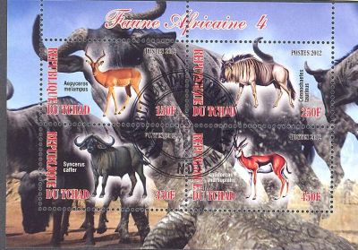Лот: 3249024. Фото: 1. малый лист дикие рогатые животные. Марки