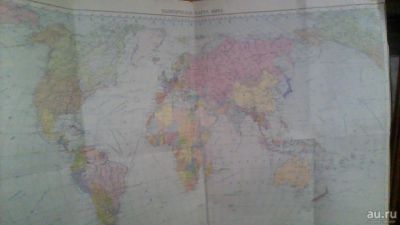 Лот: 18121232. Фото: 1. Политическая карта мира 1968 год... Другое (литература, книги)