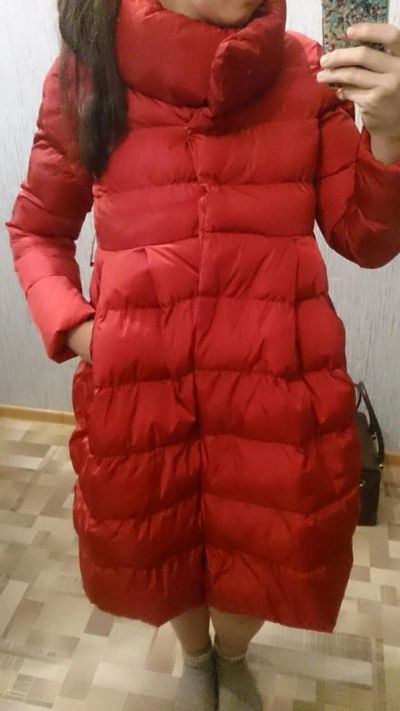 Лот: 8864702. Фото: 1. Красивый пуховик, бордовый. Верхняя одежда