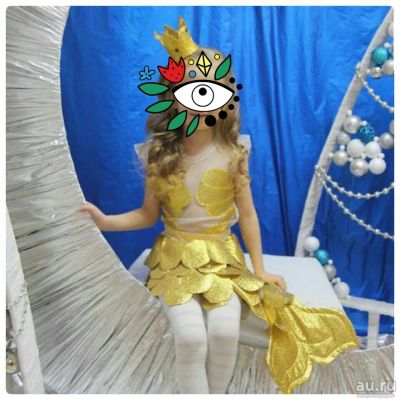 Лот: 16917698. Фото: 1. Костюм золотой рыбки 110 р. Детские карнавальные, праздничные костюмы