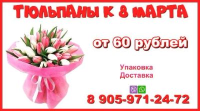 Лот: 18630858. Фото: 1. Тюльпаны к 8 марта Шарыпово!. Подарки на 8 марта