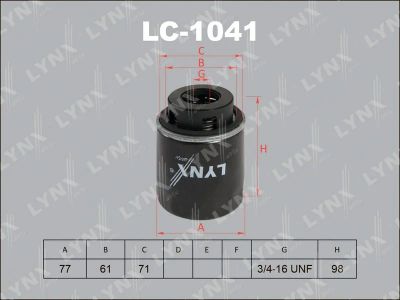 Лот: 13356892. Фото: 1. Lynx LC-1041 Масляный фильтр. Расходные материалы