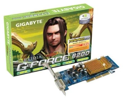 Лот: 6747058. Фото: 1. Видеокарта GigaByte GeForce 6200... Видеокарты