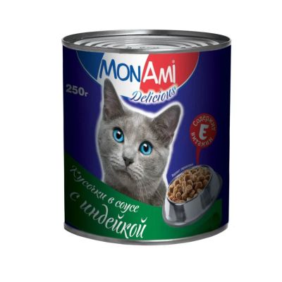 Лот: 16310106. Фото: 1. МОНАМИ консерва 250г для кошек... Корма