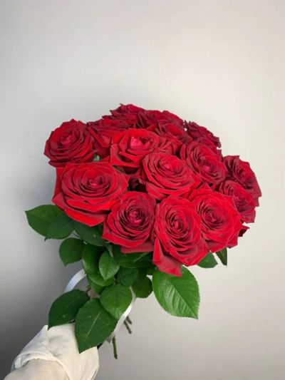 Лот: 25588615. Фото: 1. 4. Букет из красных роз быстрые... Свежие цветы