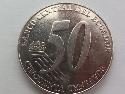 Лот: 19470946. Фото: 1. Монета Эквадора 50 сентаво, 2000. Америка