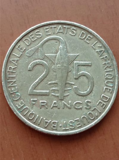 Лот: 18631906. Фото: 1. Западная Африка 25 франков 2008... Африка