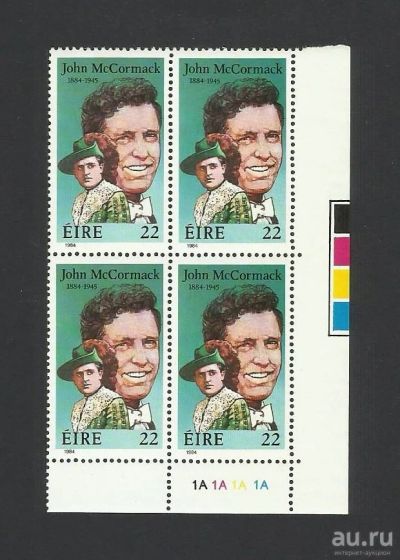Лот: 18476176. Фото: 1. Ирландия, 1984г. "100 лет со дня... Марки