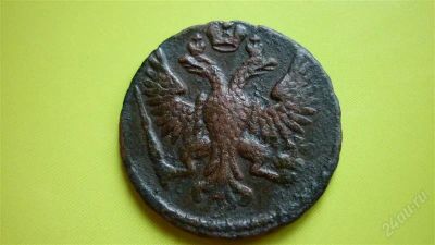 Лот: 1351999. Фото: 1. Денга 1749 г. Красавица. Сохран... Россия до 1917 года