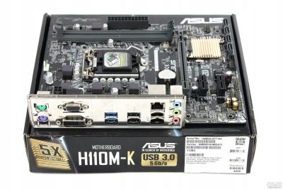 Лот: 14216263. Фото: 1. Материнская плата ASUS H110M-K... Материнские платы