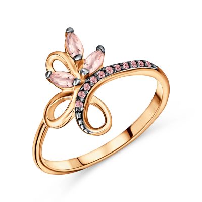 Лот: 23822743. Фото: 1. Серебряное кольцо с ювелирным... Кольца, перстни