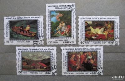 Лот: 12534054. Фото: 1. Марки Мадагаскара 1987г. Живопись... Марки