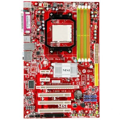 Лот: 8725987. Фото: 1. MSI K9N Neo V2 (AM2, 4xDDR2 800... Материнские платы