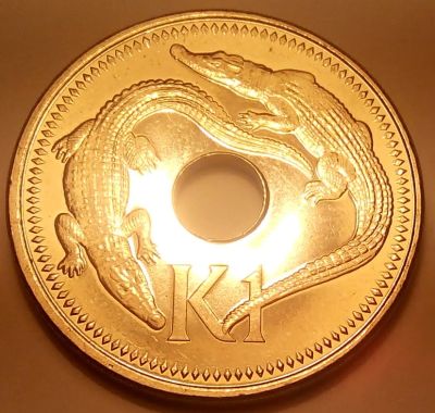 Лот: 4949590. Фото: 1. Папуа - Новая Гвинея. 1 кина 2004... Австралия и Океания