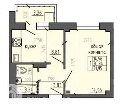 Лот: 21101074. Фото: 1. Продажа Квартира Красноярск, Северное... Квартиры, студии