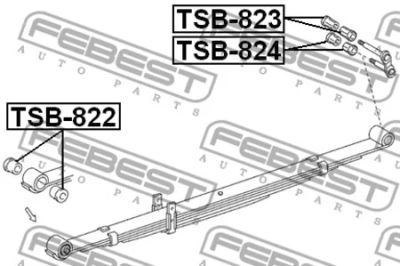Лот: 18590383. Фото: 1. Втулка рессоры TSB823 FEBEST. Тормозная система