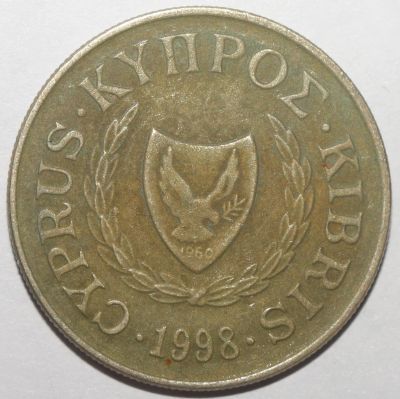 Лот: 8638049. Фото: 1. 10 центов 1998 год. Кипр. Европа