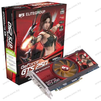 Лот: 5407510. Фото: 1. GeForce GTS250, Elitegroup NGTS250-512MX-F. Видеокарты