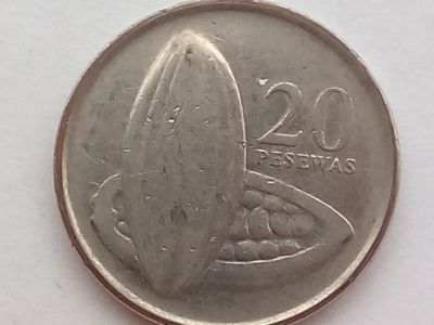 Лот: 18568185. Фото: 1. Монета Ганы 20 песев. Африка