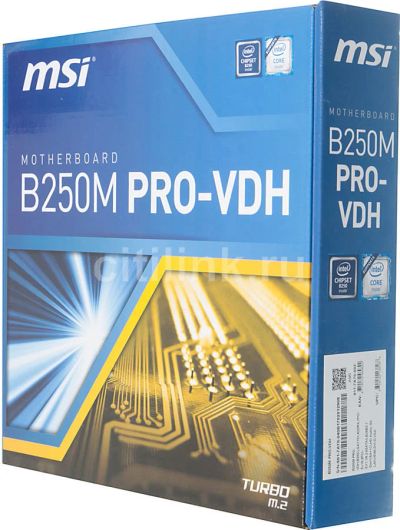 Лот: 10103120. Фото: 1. Материнская плата MSI B250M PRO-VDH... Материнские платы
