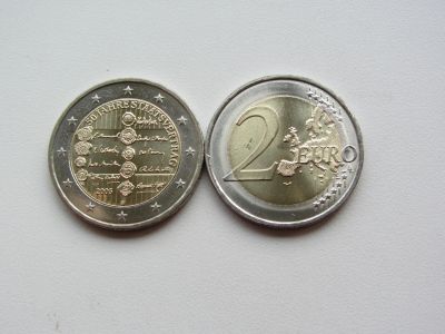 Лот: 14085236. Фото: 1. Австрия 2 евро 2005 " 50 лет подписанию... Европа