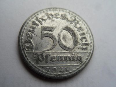 Лот: 10263436. Фото: 1. Германия 50 пфеннигов 1921 (D). Германия и Австрия